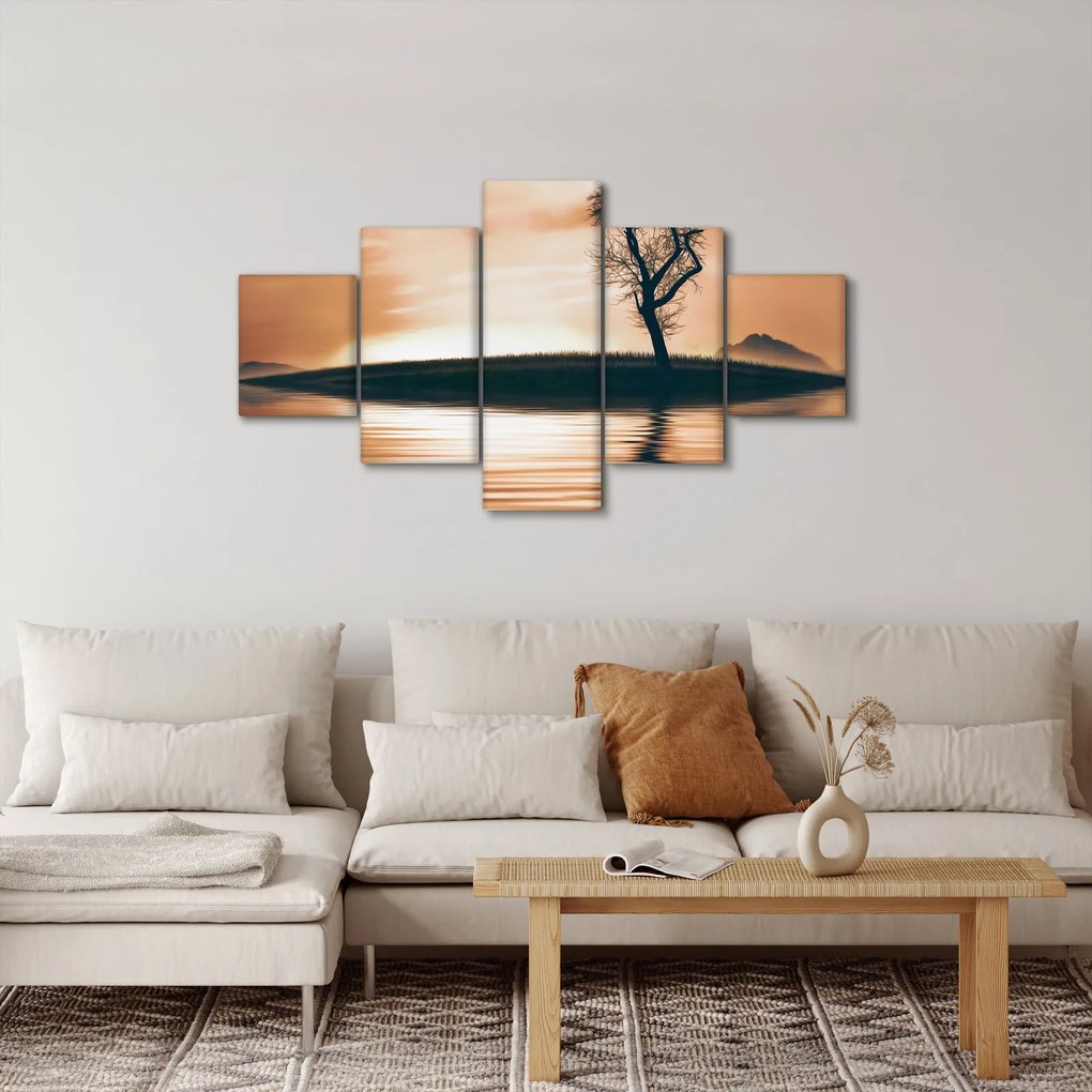 Obraz drzewa na wyspie (125x70 cm)