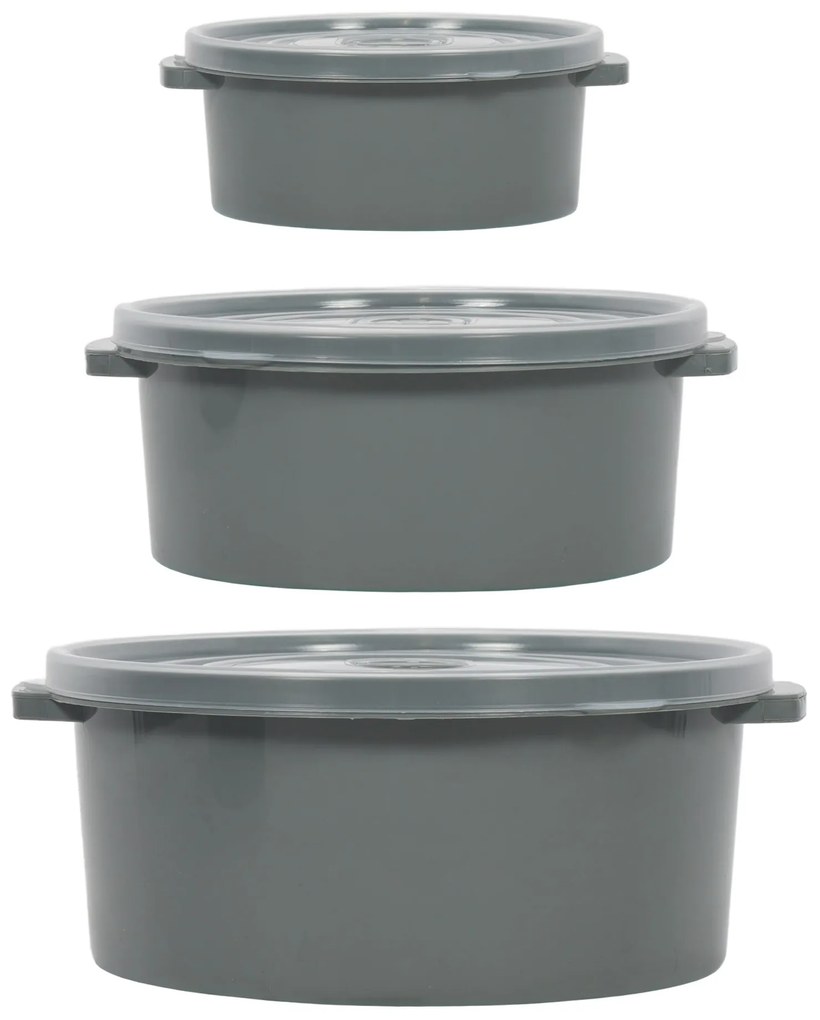 Pojemniki na żywność do mikrofalówki, okrągłe, 3 różne rozmiary