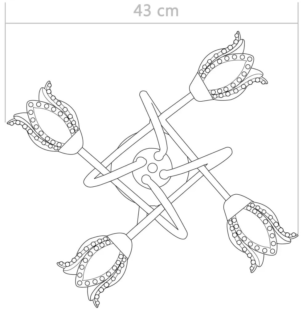 Lampa sufitowa z kwiatowymi kloszami - EX201-Dames