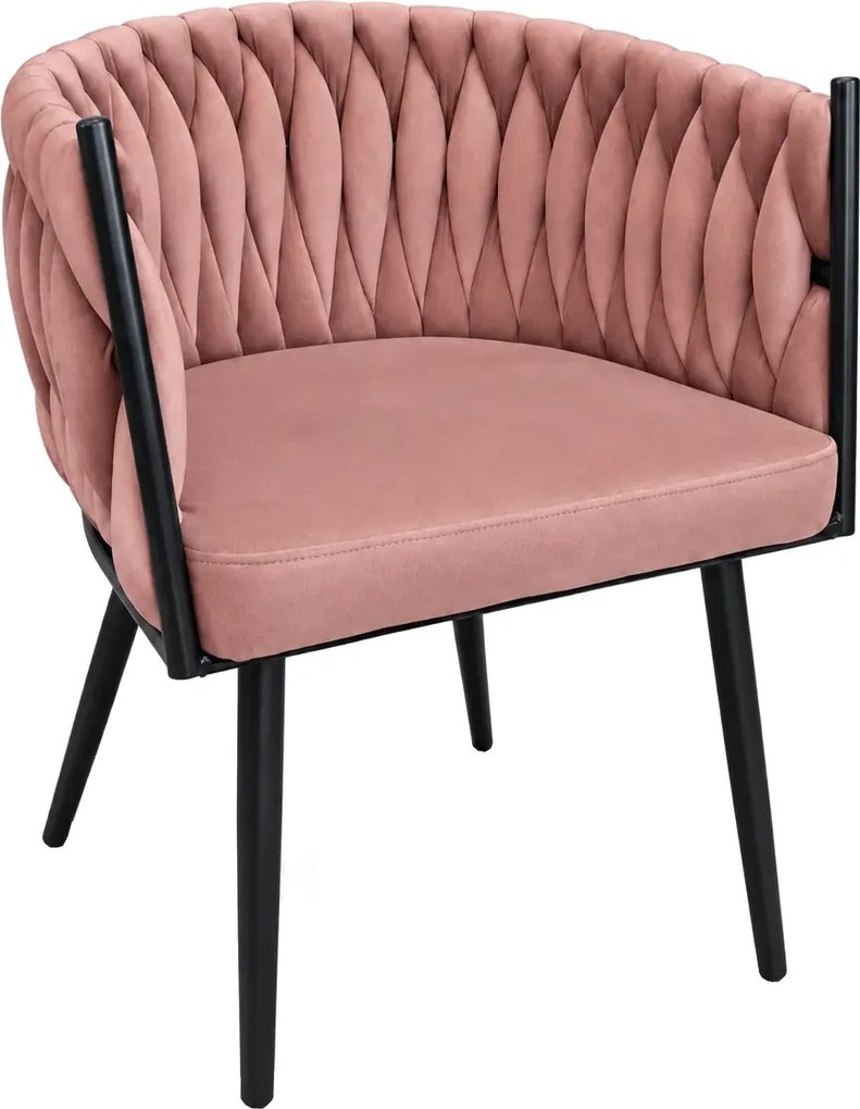 Krzesło ROSA plecione noga czarna MG58