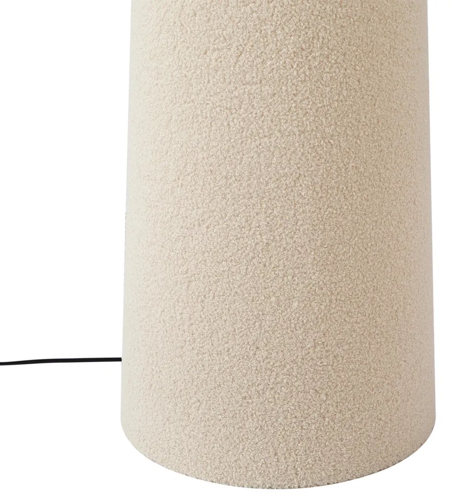 Lampa podłogowa Japandi Beżowa Tkanina Teddy 2-źródła światła - TrompetJapandi Oswietlenie wewnetrzne