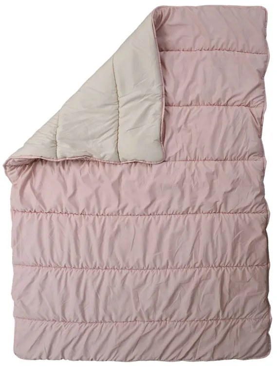 Całoroczna pikowana kołdra 140x200 cm z włókna pustego, różowa