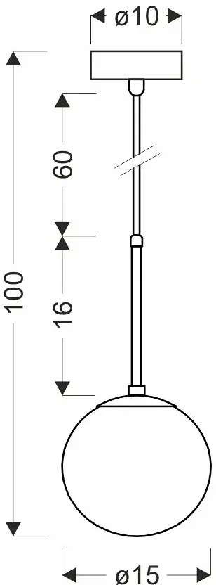 Nowoczesna pojedyncza lampa wisząca - D268 R7-B38