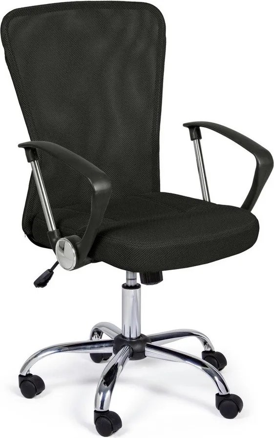 Czarne tapicerowane krzesło biurowe Brisbane – Yes Everyday