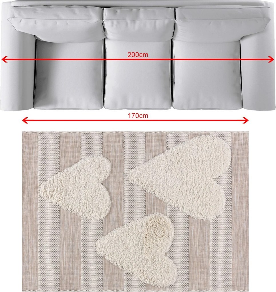 Dywan Little Hearts 120x170cm