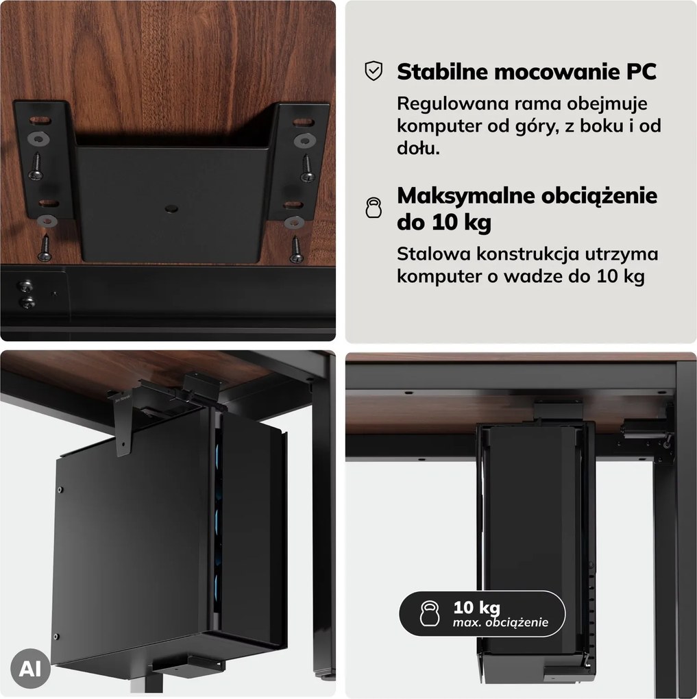 Uchwyt na komputer PC Holder czarny