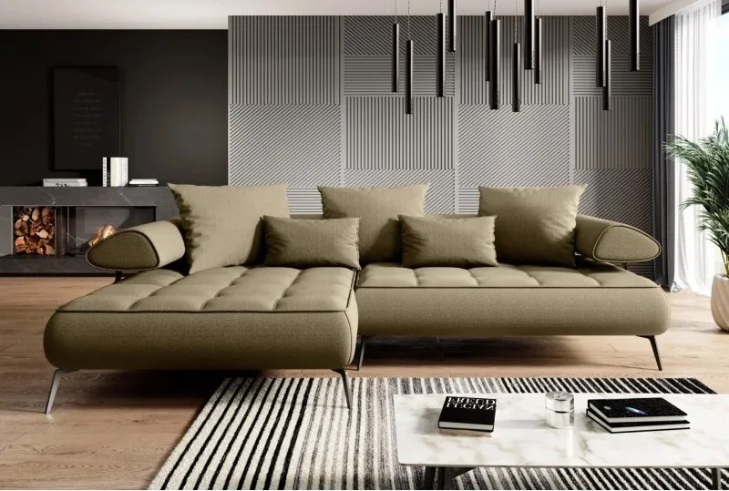 Narożnik SELEDO S L Lewostronny z układ elektrycznej głebokości siedziska WERSAL