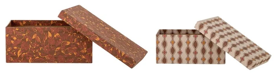 Kartonowe pojemniki dekoracyjne zestaw 2 szt. 26x19x11 cm Saliha – Bloomingville
