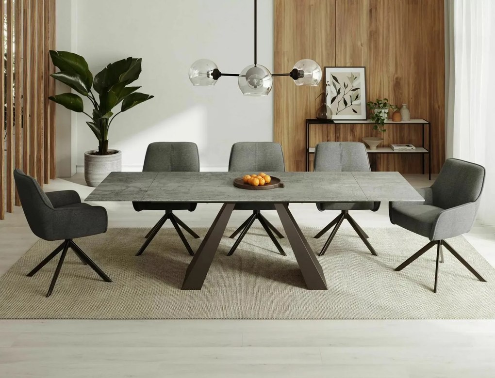 Obrotowe krzesło kubełkowe z lamówką Notti Brego