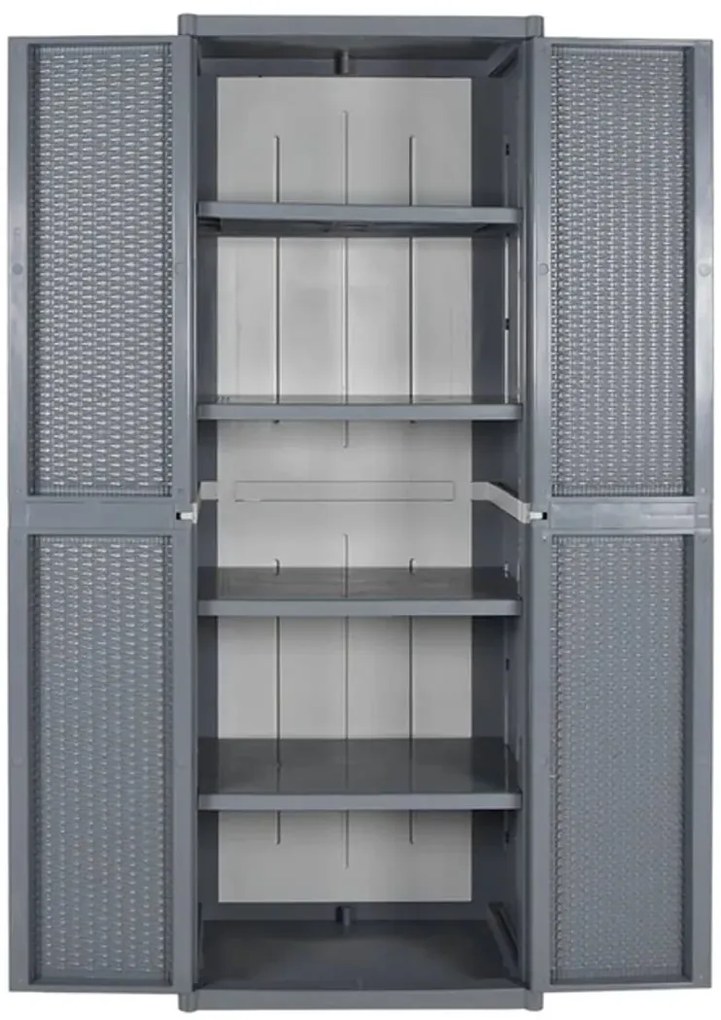 Szara szafa gospodarcza dwudrzwiowa S2-A34