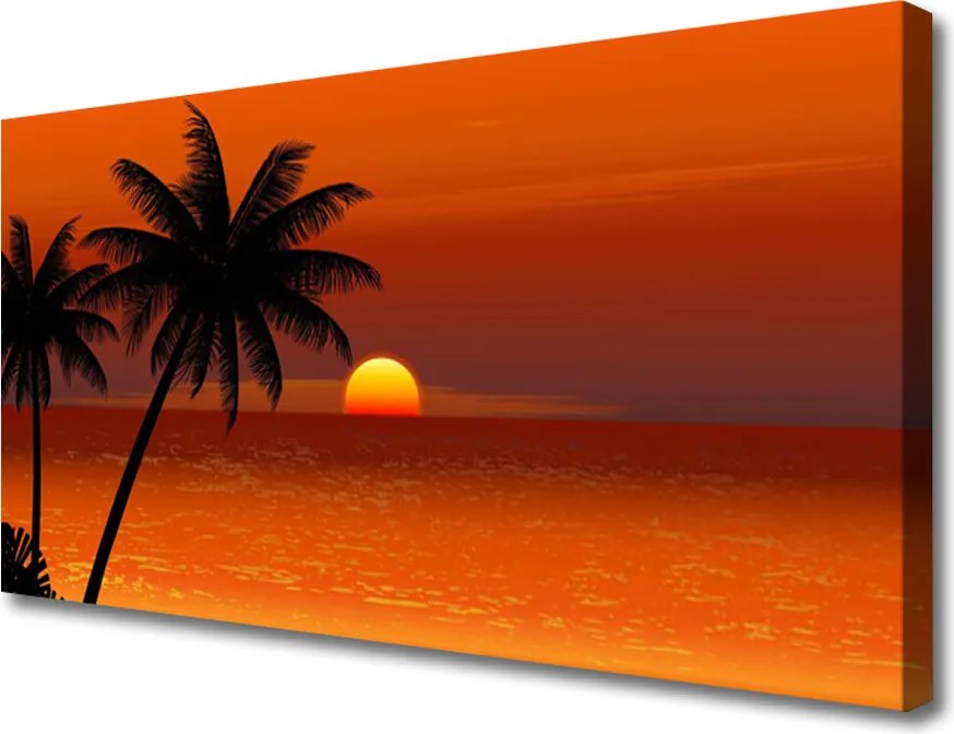 Obraz na płótnie Palma nad Słonecznym Morzem