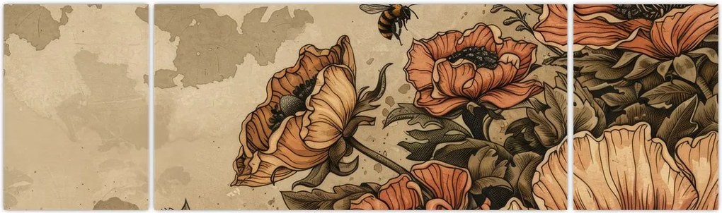 Obraz - Bee Meadow II. (170x50 cm)