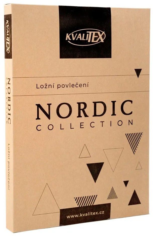 Kvalitex Bawełniana pościel Nordic Grid niebieski, 220 x 200 cm, 2 szt. 70 x 90 cm