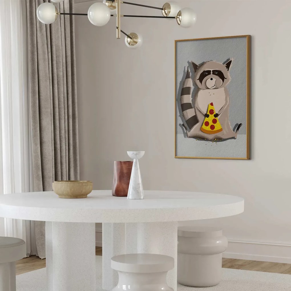 Plakat Szop łasuch 60x90 cm z ramą złotą bez marginesu ARTGEIST B