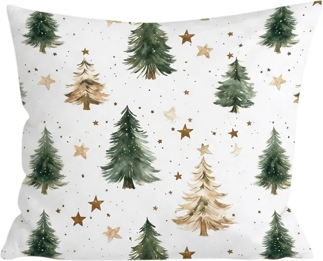 Bawełniana poszewka na poduszkę CHRISTMAS FOREST 45x45 cm, kolorowa