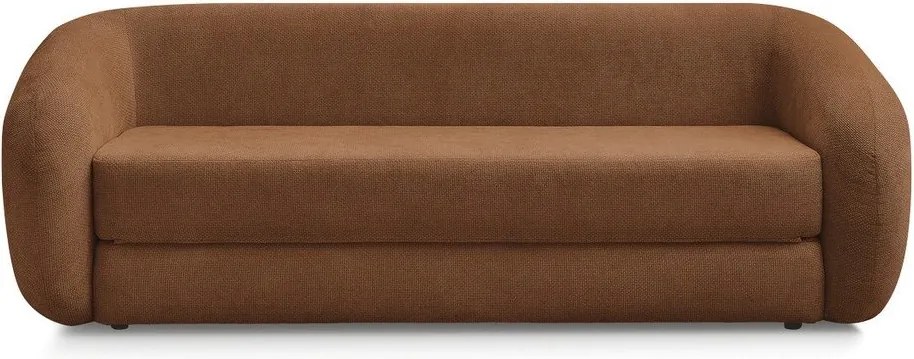 Pomarańczowa rozkładana sofa z tkaniny szenilowej 228 cm Neyo – Bobochic Paris