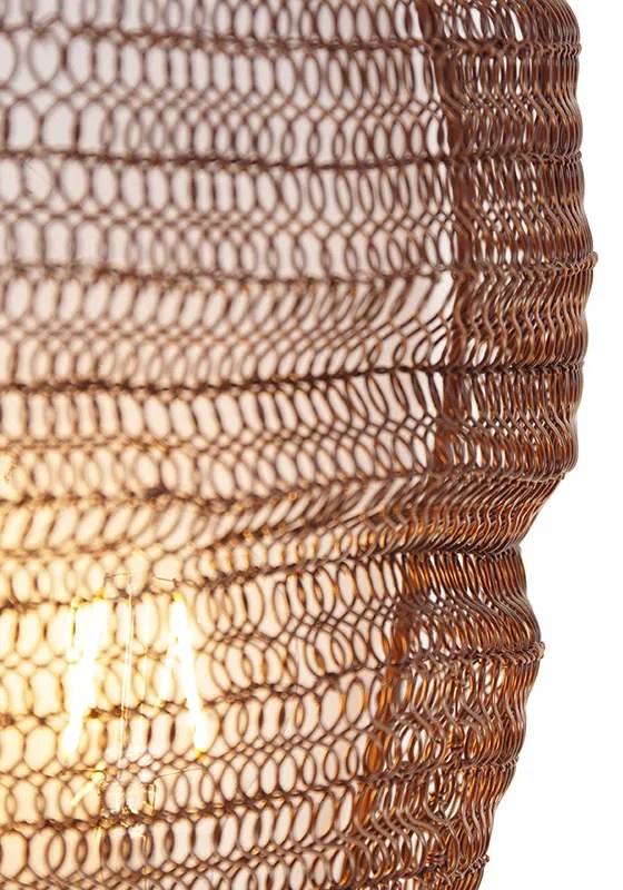 Orientalna lampa ścienna brązowa 35 cm - NidumKolonialny Oswietlenie wewnetrzne