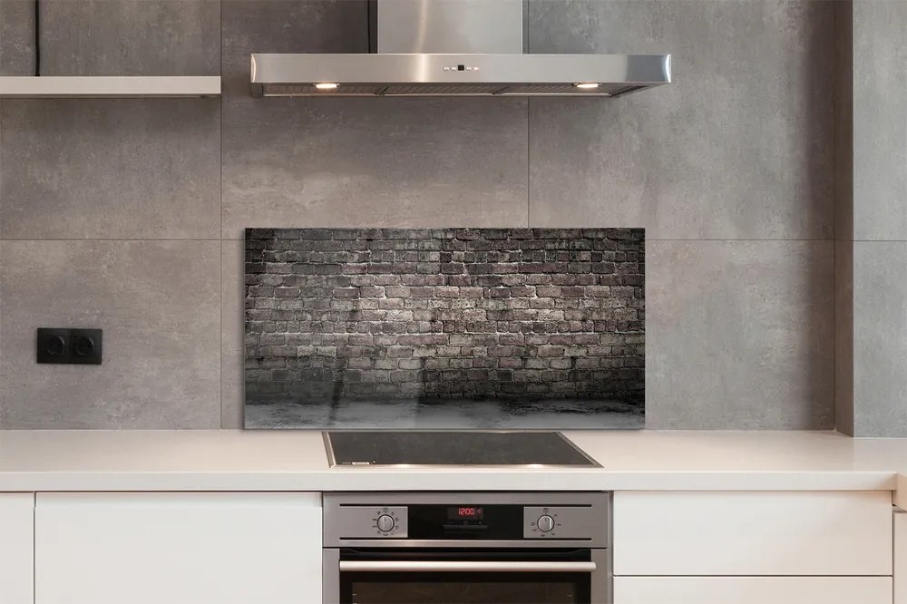 Szkło do Kuchni na Ścianę Rustykalny Akcent Ceglany