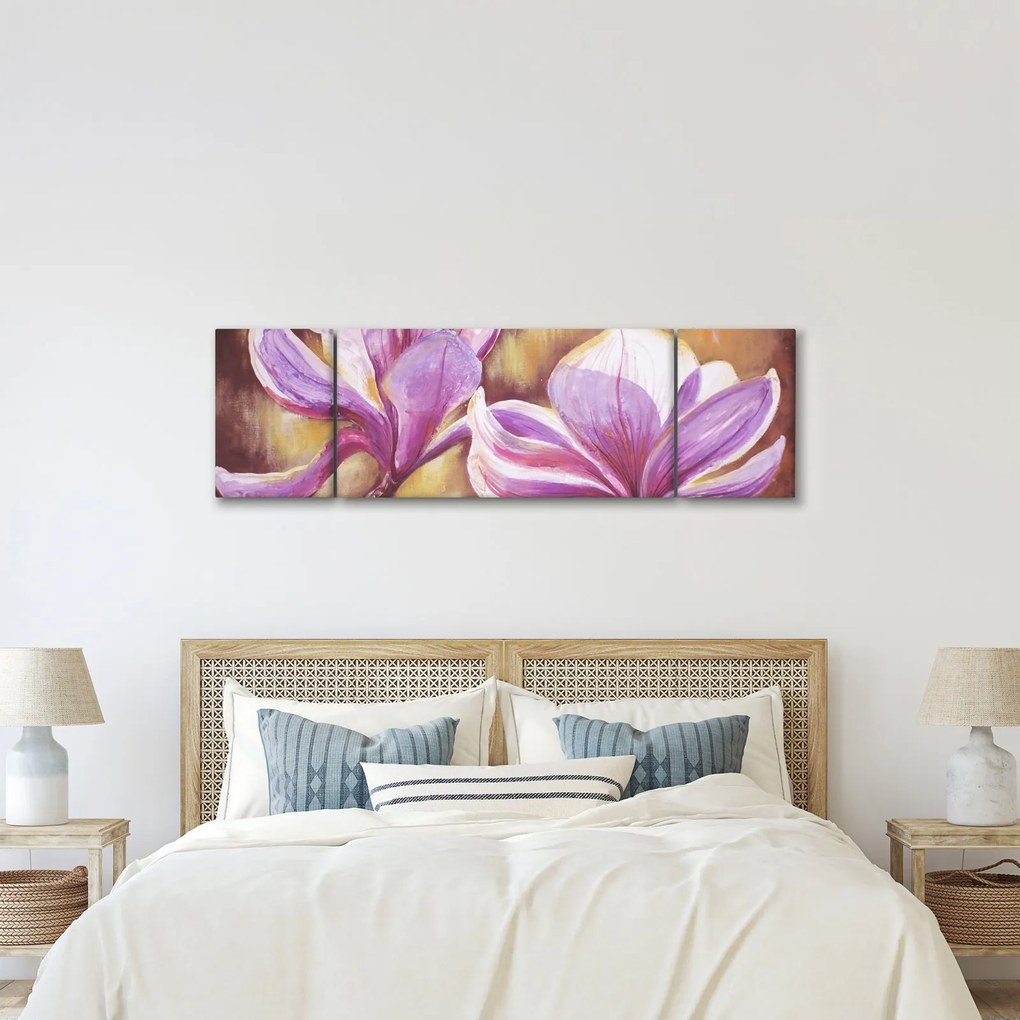 Obraz - Kwiaty magnolii (170x50 cm)