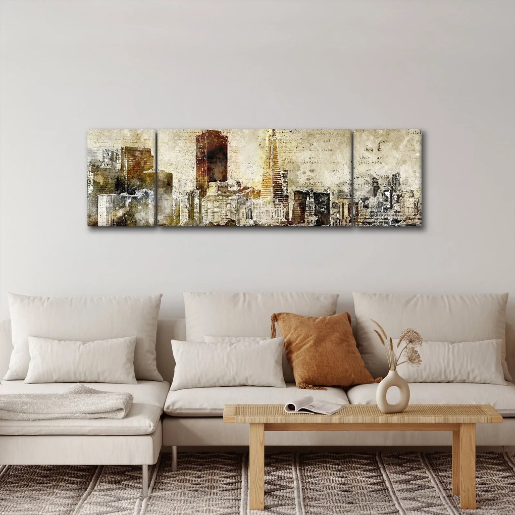 Obraz - Artystycznie ukształtowane miasto (170x50 cm)