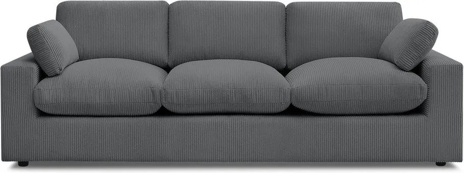 Ciemnoszara sztruksowa sofa 250 cm Belair – Bobochic Paris