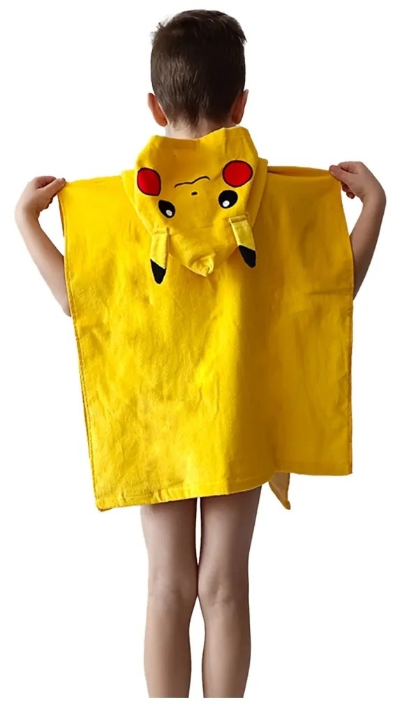 Dziecięce poncho Pokemon Wybieram Pana Pikachu, 50 x 115 cm