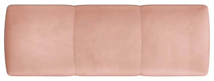 Różowe aksamitne oparcie do sofy modułowej Rome Velvet – Cosmopolitan Design