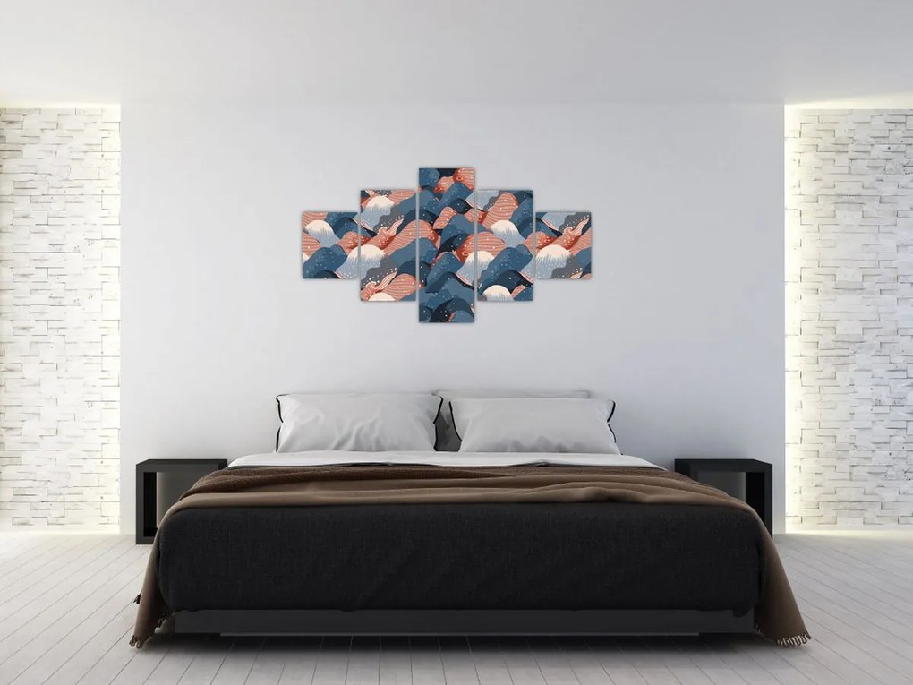 Obraz - Fale i wzgórza (125x70 cm)