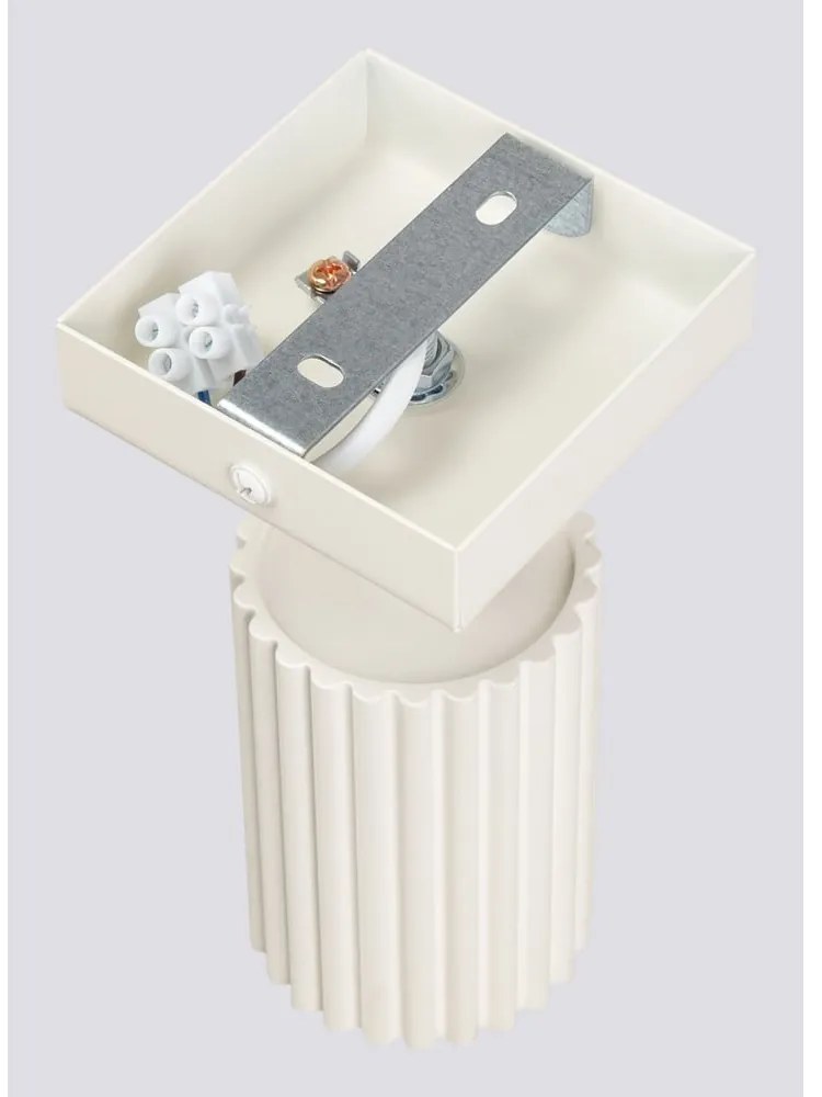 Kremowa lampa punktowa 8x16 cm Gleam – Sollux