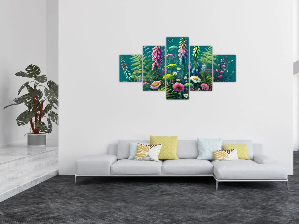 Obraz - Kwiaty łąkowe (125x70 cm)