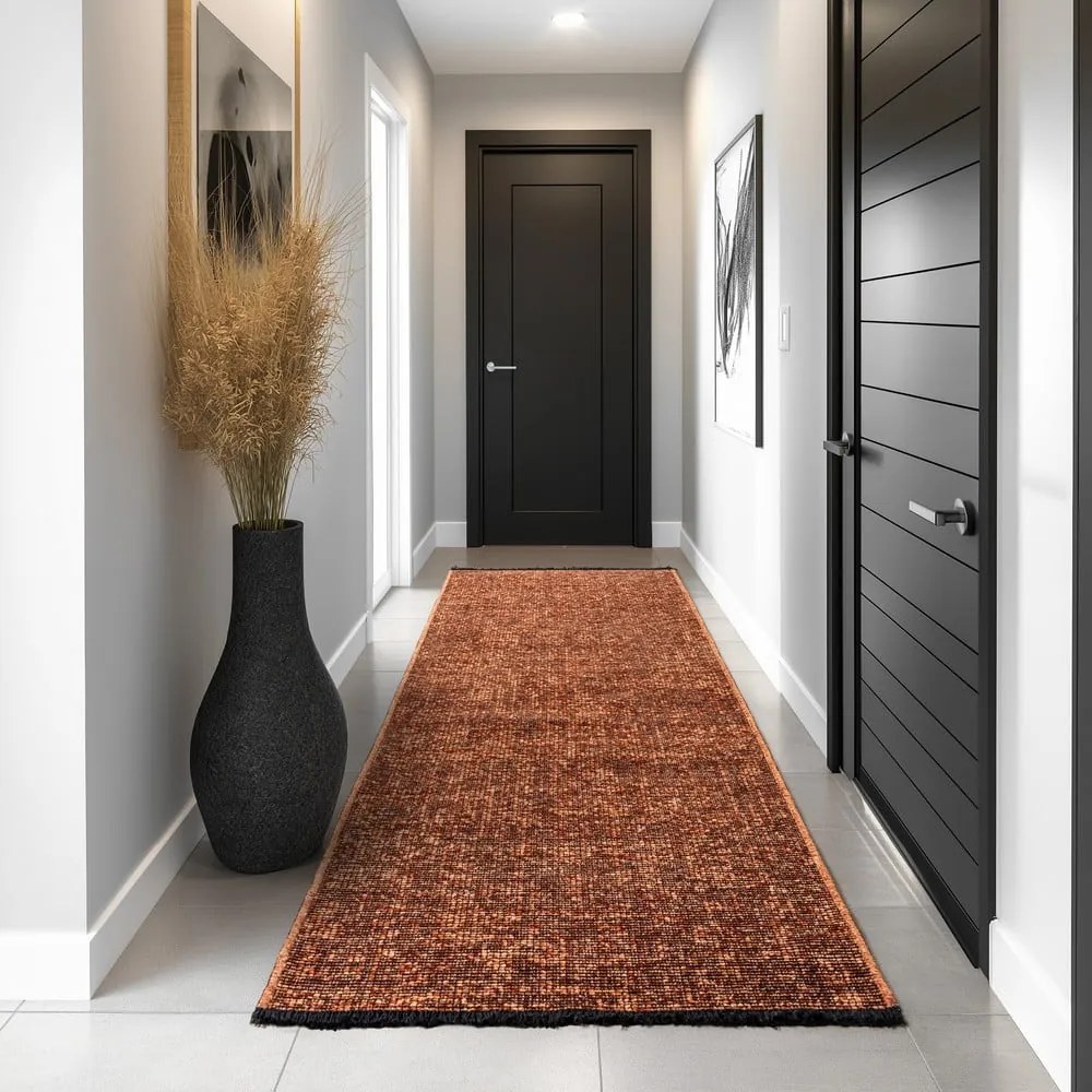 Chodnik odpowiedni do prania w kolorze terakoty 80x250 cm Space 1900 – Ayyildiz Carpets