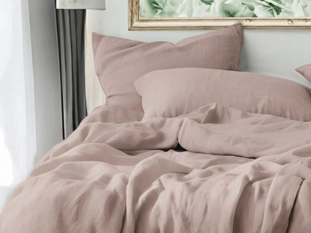 PrzytulneMieszkanie.pl PrzytulneMieszkanie.pl Muślinowe pościel MOELLIN stary róż Rozmiar pościeli: 70 x 90 cm | 140 x 200 cm
