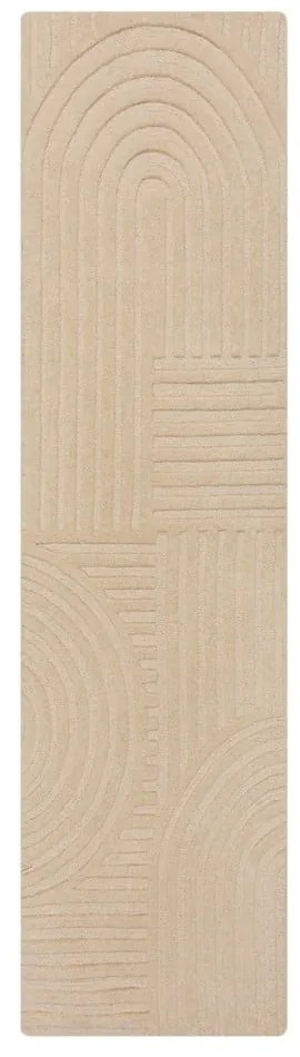Beżowy wełniany dywan 60x230 cm Zen Garden - Flair Rugs
