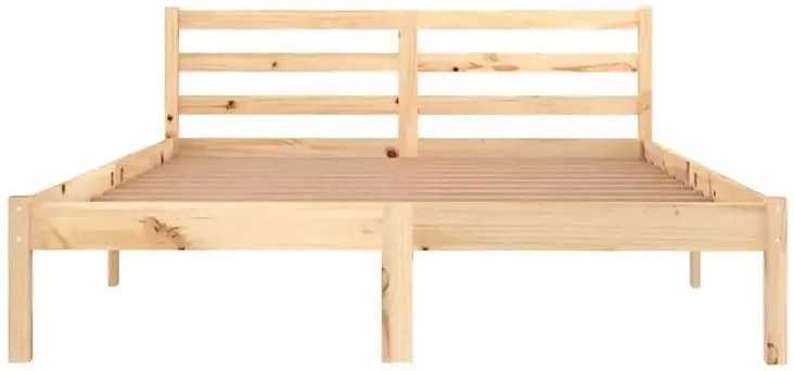 Podwójne sosnowe łóżko z zagłówkiem 140x200 G2-N28