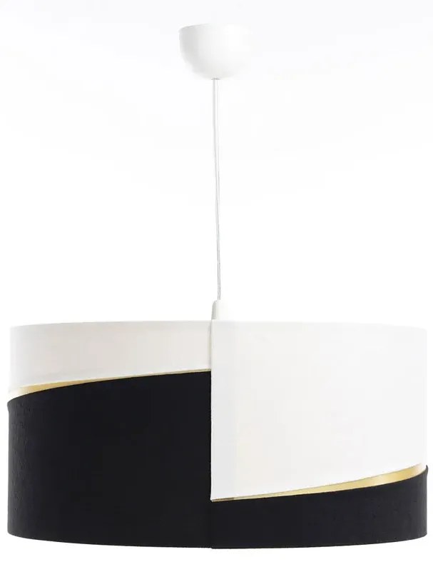 Biało-czarna lampa wisząca welurowa glamour - 12X A338 P4-K49