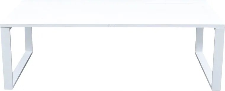 Zestaw mebli ogrodowych biały tarasowy 4 el. aluminiowych sofa, kanapa stół