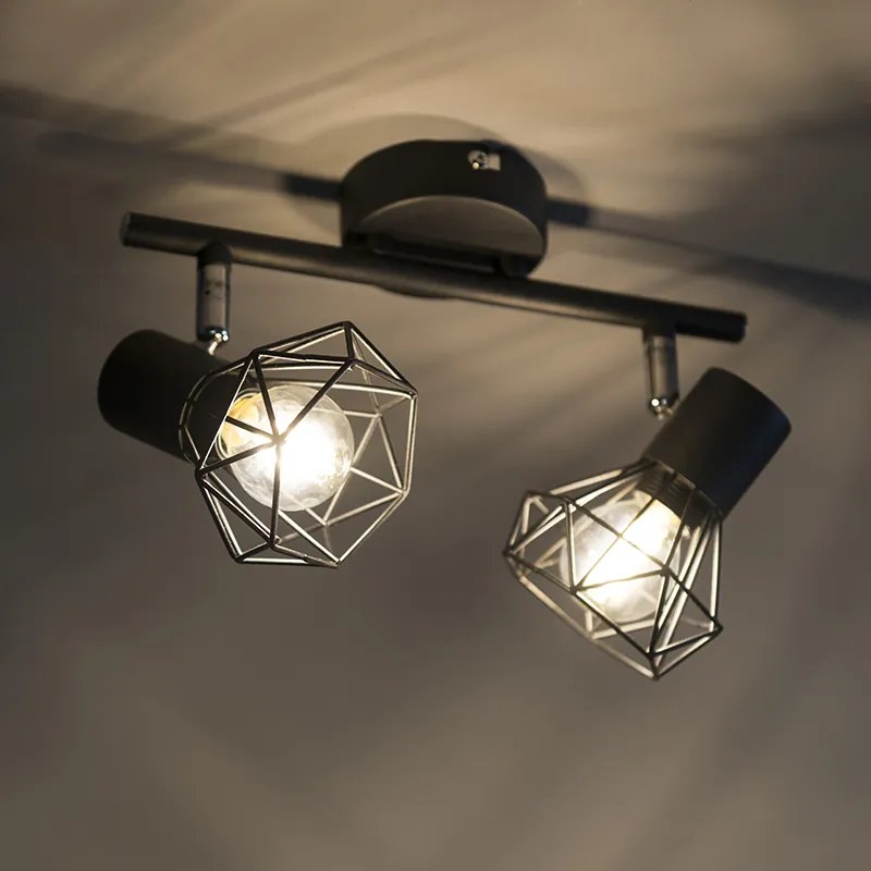 Inteligentny reflektor czarny obrotowy i uchylny z 2 żarówkami Wifi P45 - Mosh