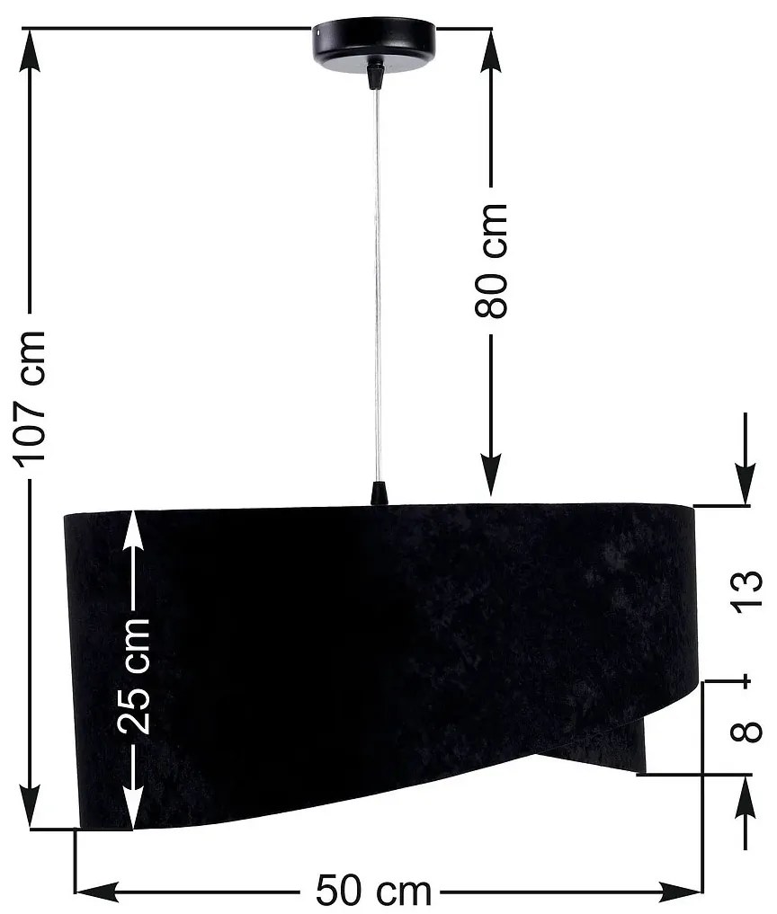 Czarno-złota lampa wisząca nad stół - EX973 D5-B28