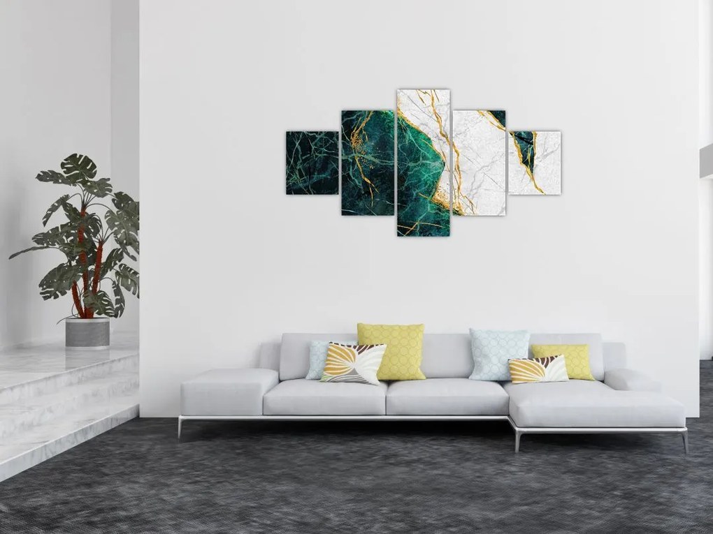 Obraz - Turkusowy marmur (125x70 cm)
