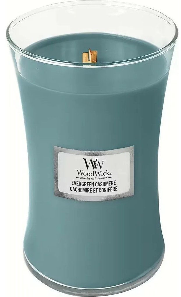 WoodWick Świeca zapachowa w dużym wazonie Evergreen Cashmere, 609 g
