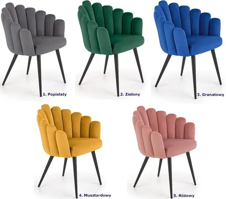 Zielone welwetowe krzesło glamour Avalon 7X