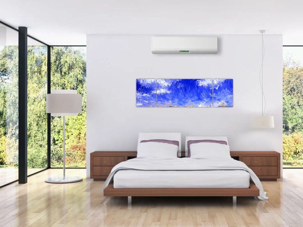 Obraz - Obraz olejny, Złote pole (170x50 cm)