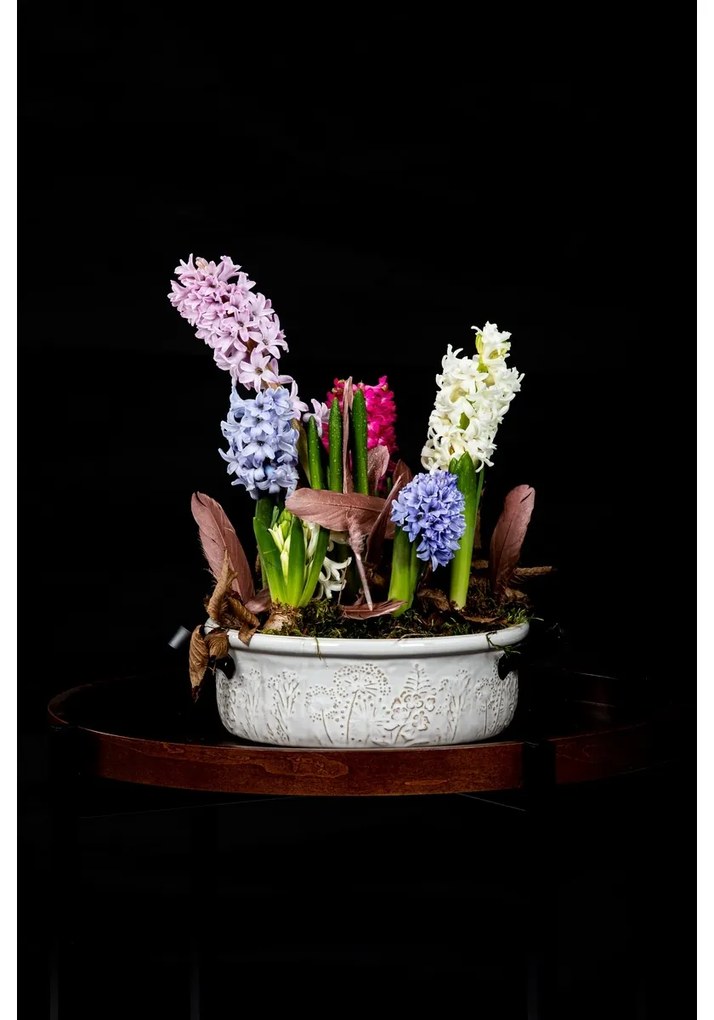 Osłonka na kwiaty Flores, 29 x 8 x 24 cm, ceramika