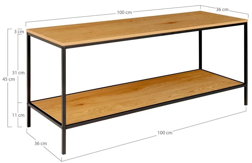Szafka pod TV w dekorze dębu 36x45 cm Vita – House Nordic