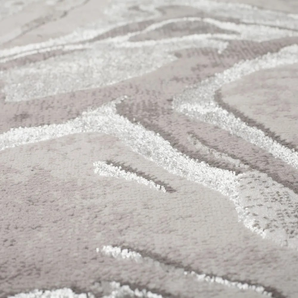 Dywan w szaro-srebrnym kolorze 200x290 cm Marbled – Flair Rugs