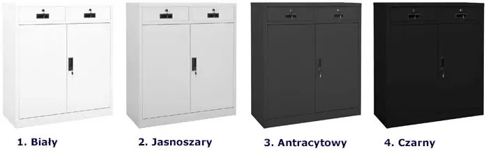 Antracytowa szafka biurowa z szufladami S7-M00