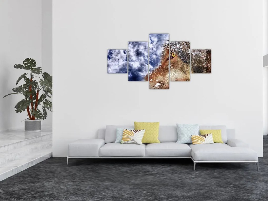 Obraz wilka (125x70 cm)