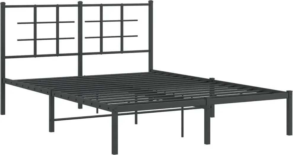 Czarne metalowe łóżko 160x200 cm A3-A23