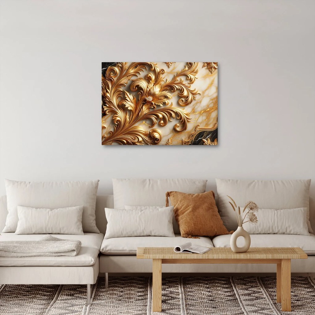 Obraz - Marmur ze złotem (70x50 cm)