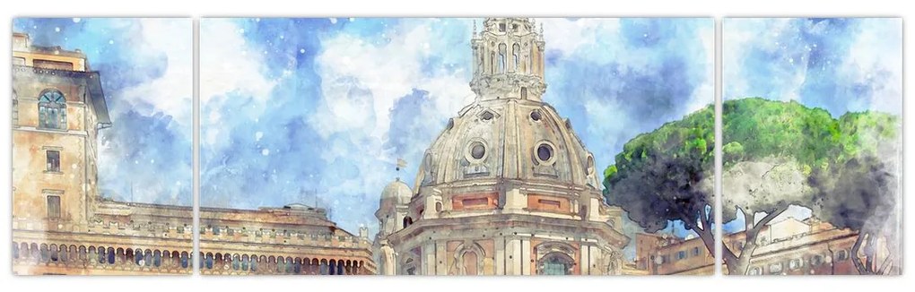 Obraz - Kościół Santa Maria di Loreto, Rzym, Włochy (170x50 cm)